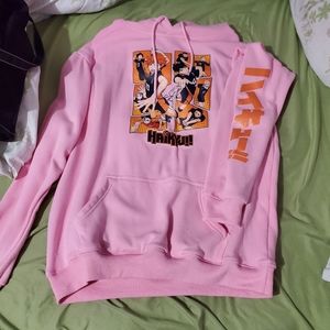 Haikyuu pink hoodie